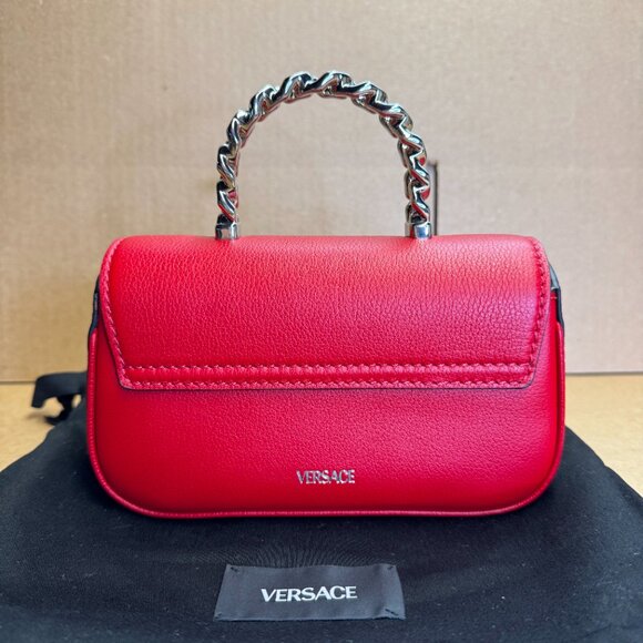 Versace La Medusa Mini Crossbody Bag - Red - Picture 7 of 11